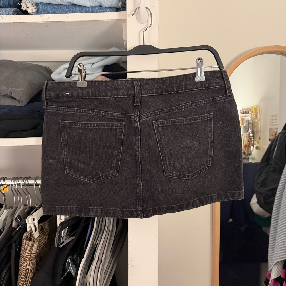 Mango Black Denim Mini Skirt - Picture 5 of 6